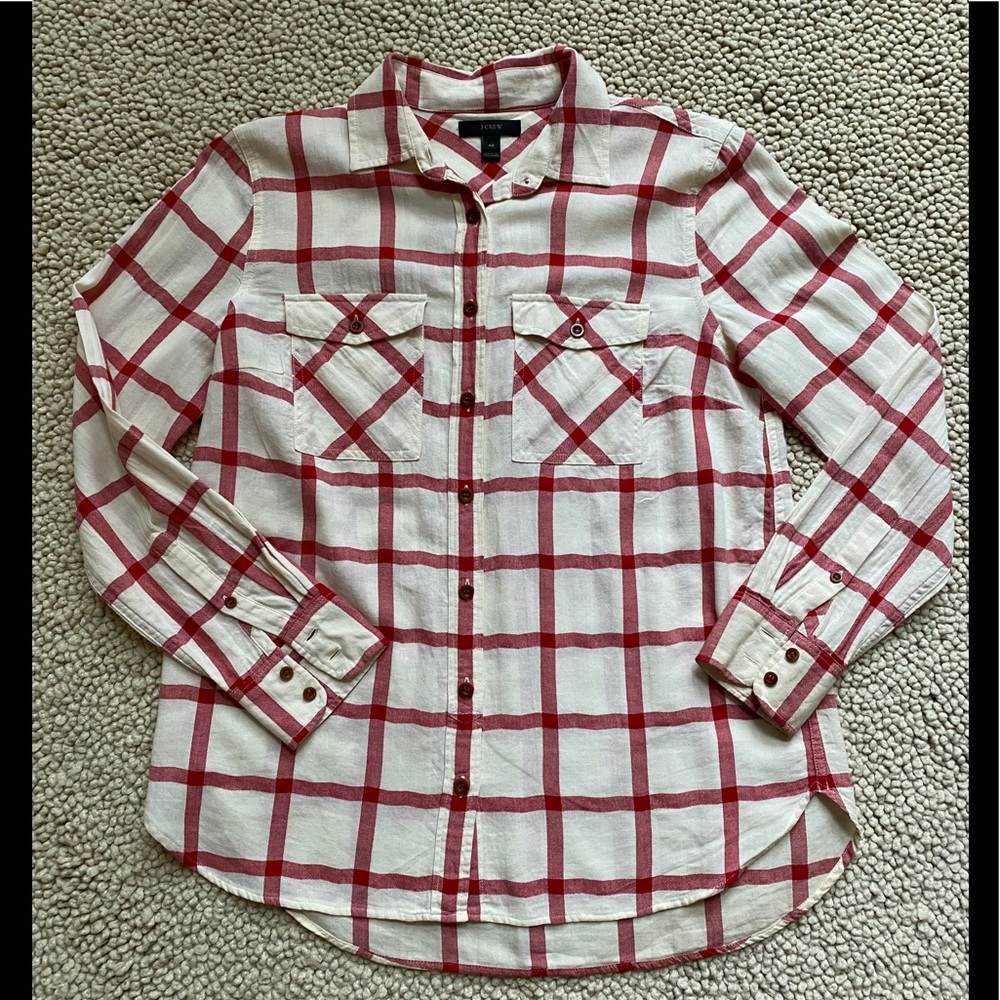 J Crew Windowpane Boy Shirt